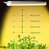 미국의 주식 LED 가벼운 2 피트 전체 스펙트럼 햇빛 교체 20W 실내 식물을위한 로프 행거와 함께 높은 출력 통합 고정 장치 수경 묘목