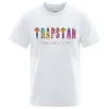 Trapstar London Casual Tshirt Men Summer Oneck krótki rękaw oddychający oddychający osobowość miękka bawełniana bawełniana bawełna Mężczyzna 220629