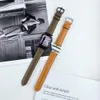 Designer -riem met eenvoudige connector voor Apple Watch Band 41mm 45 mm 38 mm 40 mm 44 mm Iwatch 3 4 5 7 42 mm banden metalen rose goud buckl2726012