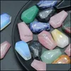 Stone Mini Coffin Statue Natural Quartz Agate Crystal Healing Reiki Stones Carved Ornament Home Decorations Diy Necklac Luckyhat Dhdte