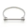 Ny 316L Titanium Steel Horseshoe Dumbell Armband Chain Semicircle D Shape Men's and Women's Wedding Jewelry