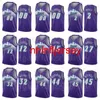 Men Women Kids Screen Basketball Donovan Mitchell Jersey 45 Rudy Gobert 27 Mike Conley 10 Bojan Bogdanovic 44 Clarkson 00 Custom Name