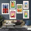 Målningar abstrakt tiger crayon skiss impressionism väggkonst affisch tryck nordisk retro duk målning bilder barnkammare rum hem dekorerapain
