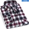 Mannen Shirt Lente Herfst Lange Mouw Katoenen Geruite Shirt Mannen Kantoor Stijl Business Casual Shirts 220326