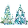 Castle House Set Filmes Froz Neve World Magic Princesa Ice Palace Building Blocks Tijolos DIY Meninas Brinquedos Presente Compatível 41148 AA220317