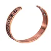 Bangle Classic Vintage Pattern Engraved Rose Punk Gold Magnetotherapy Metal Open Bracelet Bangles Casual Health JewelryBangle Inte22