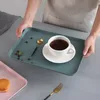 Podawanie taców prostokątna talerz do kawy herbatę owoce stół dekoracja kolacja kuchnia kuchnia pokarmowa tacka chlebowa organizator gospodarstwa domowego JY1205
