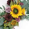 Party Decoration 2pcs Artificial Flower Row Arrangement Wedding Arch Floral Sign Welcome Wall Hanging Corner Backdrop DeocrParty