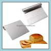 50Pcs Stainless Steel Bench Scraper Pizza Dough Cutter Measuring Guide 15*11.5Cm Kitchen Tools Sn3273 Drop Delivery 2021 Baking Pastry