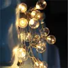 Strings 20LED Ampoules de boule ronde de Noël Fée String Lights Lampe étanche extérieure pour la décoration de fête de balcon de porche d'arrière-cour LED LED