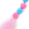 Jouets pour chats, bâton de Teaser à plumes, jouet interactif amusant, Pom chaton clochette, fourniture en plastique pour animaux de compagnie, couleur aléatoire