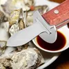 Wood Handle Seafood Oysters Knife Kitchen Scallops Open Shell Knives Multifunction Durable Sharp-edged Oyster Shucker Tools BH4050 TQQ