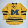 CeUf Michigan Wolverines #19 Dylan Larkin Hockey-Trikot, Stickerei genäht, individuelle Nummer und Namenstrikots 39 Dexter Dancs 14 Nick