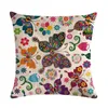 クッション/装飾的な枕クッションカバーカラフルな花と蝶のカバーカバーfundas para cogines home deorcushion/derorative