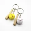 UPS mini beyzbol voleybol partisi, spor teması için ahşap yarasa ile anahtar zincirini tercih ediyor Souvenir sporcuları ödüller B0725