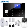 Alarm Systems Tuya WiFi Security System App Control med IP -kamera Auto Dial Motion Detector Wireless Home Smart GSM Kit317N