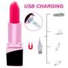 Sex toy Toy Massager 10 Speed Mini Lipstick Vibrator Usb Charging Bullet Nipple Massage Clitoris Stimulator Erotic Product for Woman W038