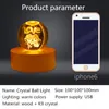 Night Lights USB Plug-in 3D Carving Starry Sky Moon Light LED Solid Wood Crystal Ball Living Room Bedroom Decoration Ornaments