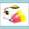 Esche Esche Pesca Sportiva All'aperto 19.8G/0.7Oz Spinner Esca Lure Cucchiai Acqua Dolce Spigola Poco Profonda Walleye Crappie Minnow Spinnerbait 20Ps