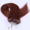 Micro anello per capelli Remy fatto a macchina 100% estensione dei capelli umani 40 pezzi con perline estensioni dei capelli con microring