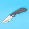 New Arrival Flipper Knife D2 Satin Drop Point Blade TC4 Titanium Alloy Handle Ball Bearing Washer Survival Tactical Folding Knives With Repair Tools 2 Handle Styles