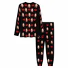 Custom Face I Licked Hearts Black Couple Matching Pijamas Set Suit Home Design unico Regali morbidi per interni personalizzati 220621