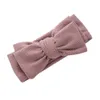 2022 Nyfödda Autumn Winter Girls Big Double Layer Bow Elastic Hair Band Baby Solid Color Cotton Headbands Girls Turban Headwear