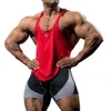 Erkekler vücut geliştirme katı kolsuz tek tank üstleri kas stringer atletik fitness yelek üst yaz kıyafetleri spor giyim üstleri erkek 220527