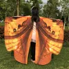Оптовая детская бабочка крылышки костюм для девочек Хэллоуин одевать вечеринки с радужной бабочкой крылышки пластинка мягкая ткань цвет