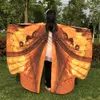 Butterfly Wings for Girls Kids Costume Fairy Shawl Cape Nymph Pixie Costume Accessory Satin Fabric Monarch Butterflys Rainbow Wings