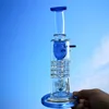 Unique Ratchet Barre Perc Inverted Showerhead Hookahs Torus Bongs 14mm Female Joint Thick Glass Bong Oil Dab Rigs Colored Water Pipes With Bowl YQ02