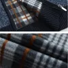 Men's Sweaters Knitted Fleece Sweater Men Striped Cardigans Coats Winter Thick Warm Wool Jacket Sweatercoat Stand Collar Knitwear Male Cloth