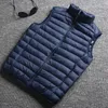 Parkas pour hommes automne et hiver hommes mode Boutique plume de canard décontracté col montant vestes gilet/léger homme