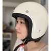 Motorcycle Helmets Korea Style Retro Open Face Helmet Scooter Bike Casco Moto Cafe Racer Low Profile Lightweight&CO CASCOS Mushroom Head