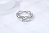 뜨거운 영업 디자이너 Moissanite Jewelry Wedding Ring Ring Fashion Rings for Women 1 캐럿 또는 2 캐럿