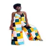 Этническая одежда Африка сексуальная нерегулярная геометрическая печать свободно комбинезон