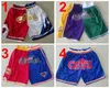 Shorts equipe de basquete apenas don curto esporte shorts hip pop calças com bolso zíper sweatpants azul branco preto roxo masculino tamanho costurado