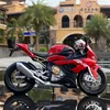 S1000RR 레이싱 오토바이 모델 시뮬레이션 사운드 및 라이트 컬렉션 장난감 자동차 키드 선물 220608을 가진 S1000RR