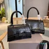 5A Qualité Alligator HOURGLASS Shell Sac fourre-tout en cuir Designer Crocodile Sacs à main Toile Cross Body Sac à provisions Mode Seau Téléphone Totes