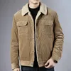 Men's Jackets Corduroy Winter Military Men 2022 Autumn Turn Down Collar Button Cotton Mens Clothing Casual Jacket Roupas MasculinaMen's