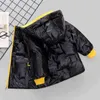 Niños abajo chaqueta invierno nuevos niños y niñas lavado gratis pato blanco abajo chaqueta gruesa impermeable chaqueta de invierno algodón J220718