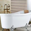 Bathroom Shower Sets Wholesale And Retail Luxury Antique Brass Floor Mounted Tub Faucet W/ Hand Sprayer Filler Mixer Tap