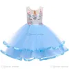 Mädchen Kleider Baby Mädchen Casual Kleinkind Kleidung Einhorn Prinzessin Christmas Gaze Kids E3012