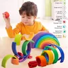 Silikon Regenbogen Blöcke Für Kinder Stacker Stapeln Spielzeug Baby Konstruktor Montessori Spiele Eonal Spielzeug Geschenk 220418