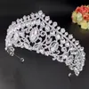 Headpieces Fashion Bride Crystal Crown European Queen Banketthuvud smycken handgjorda damer bröllop hårtillbehör