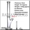 hookahs straight tube bong 9mm thickness glass water pipe bongs three size tall 12/14/18 inch 18.8mm joint bong with 14mm bowl accessories