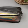 Bolsas de lápis de plástico transparentes Student Stationery Zipper Bag Exam Lápis de borracha