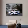 Sport racing f1 bil affisch målning tryck på duk nordisk väggkonst bild för levande noom hem dekoration ramlös