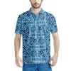 Heren Polos Mens Summer Fashion Polynesische tribale Hawaiiaanse paarse monster palmbladeren print aangepaste mannen kleding op eisers