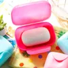 1 stücke Tragbare Seifenschalen Seifen Container Badezimmer Acc Reise Hause Kunststoff Seifenkiste Mit Abdeckung Große Größen Candy Farbe